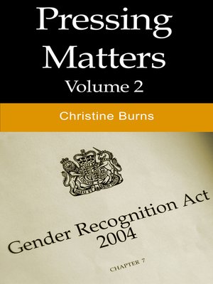 cover image of Pressing Matters (Vol 2)